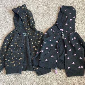 Cozy Kids' Star and Heart Hoodies - Gray